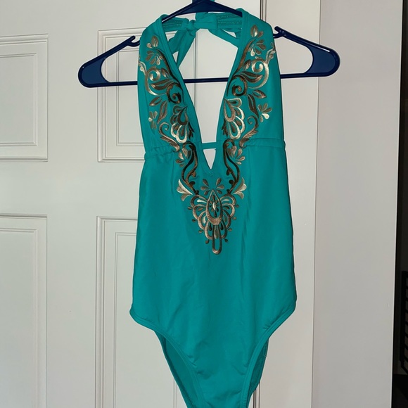 Laundry by Shelli Segal Ocean Swell one piece - Picture 1 of 7